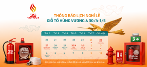 THÔNG BÁO LỊCH NGHỈ GIỖ TỔ HÙNG VƯƠNG, 30/4 & 01/5